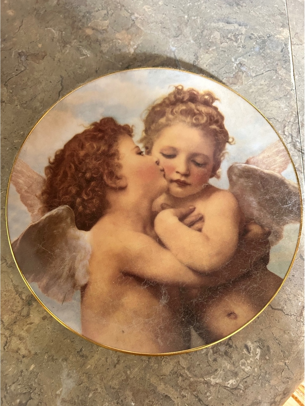 The First Kiss Cherubs of Innocence Decorative Plate